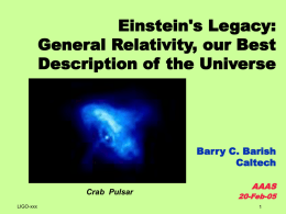 BCB Einstein Talk 02.. - LIGO