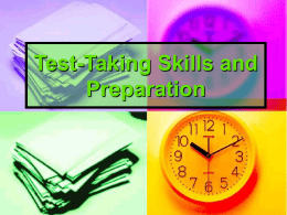 Test Taking Strategies Presentation
