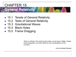 CHAPTER 15: General Relativity