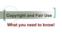 Copyright and Fair Use for educators