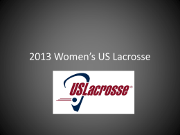 2013 Women`s US Lacrosse