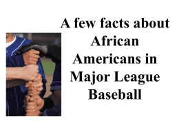 African Americans in Major League Baseball