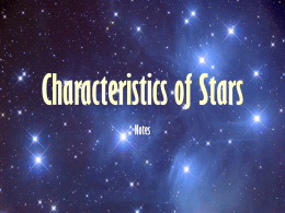 Characteristics of stars powerpoint