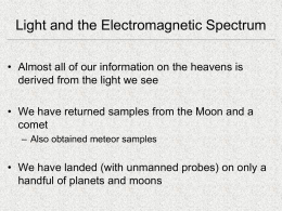 Light and the Electromagnetic Spectrum