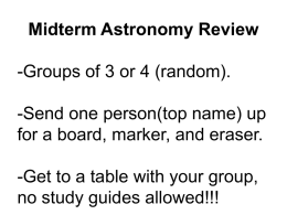 Midterm Astronomy Review