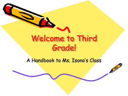 Welcome to Third Grade! - Hellgate Elementary School District #4