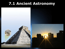 7.1 Ancient Astronomy