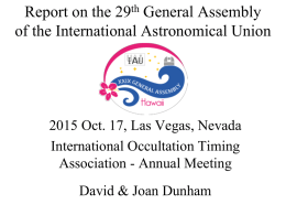 IAU 29th General Assembly