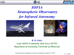 ppt - Stratospheric Observatory for Infrared Astronomy