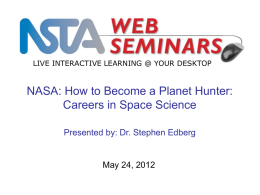 How to Become a Planet Hunter-Careers in