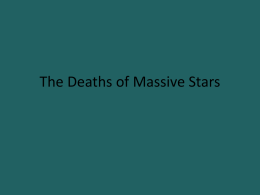 Death of massive stars