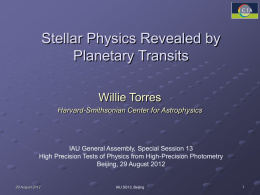 Stellar physics revealed by planet transits