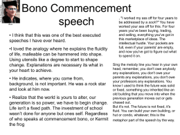 Bono Commencement speech