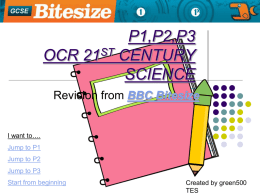 p1,p2,p3 ocr 21st century science