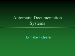 automatic code documentation