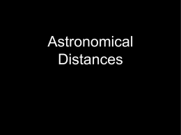 Astronomical Distances