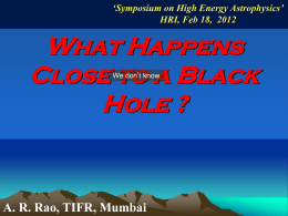 What happens close to a black hole?