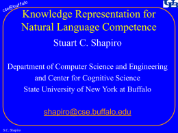 Knowledge Representation for Natural Language Competence