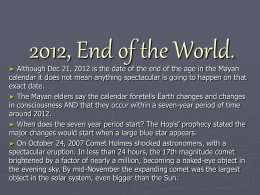 2012, End of the World.