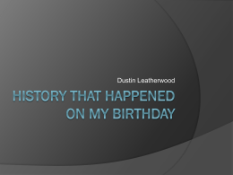 History That happened on my birthday