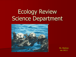 Ecology Review Science Department
