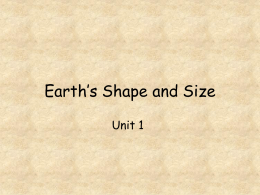 Earth`s Shape and Size - Hicksville Public Schools / Homepage