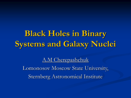 Black holes in binary systems and galatic nuclei