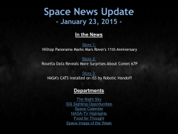 NASA-TV Highlights Monday, January 26