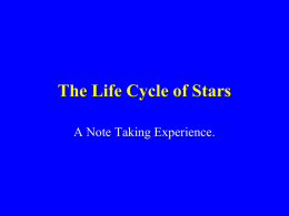 Star Life Cycle Powerpoint