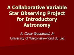 A Collaborative Variable Star Observing Project