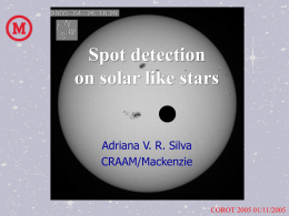 Spot detection on solar like stars