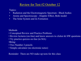 Test 2 overview