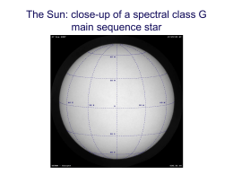 The Sun: close-up of a spectral class G main sequence star
