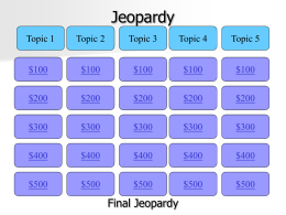 Jeopardy - steppliteracylab