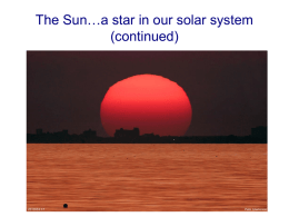 The Sun: a star in the Solar System (Part 2)