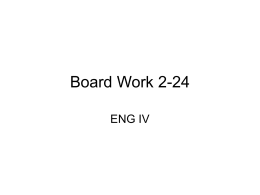 Board Work 2-24