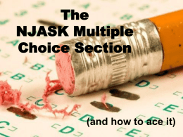Multiple Choice Boot Camp PowerPoint notes.