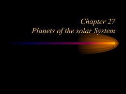 The Planets of the Solar System