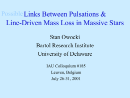 Links Between Pulsation and Line-Driven Mass Loss in Massive Stars