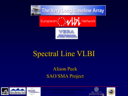 Spectral Line VLBI