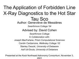 The Application of Forbidden Line X-Ray Diagnostics to the Hot Star