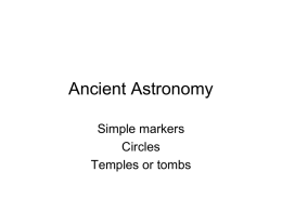 Reading Guide/Note sheet – Ancient Astronomers