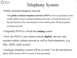 ICN lecture Telephony Services