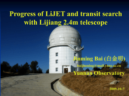 Progress of LiJET and Transit Search with Lijiang 2.4m Telescope