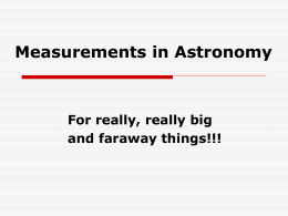 2 Measurements in Astronomy