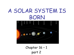 a solar system is born