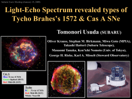 Supernova Echo - Subaru Telescope