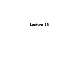 Lecture13 - University of Waterloo