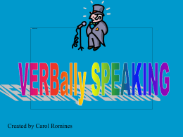 Verbally Speaking
