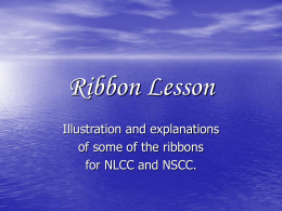 Ribbon Lesson - United States Naval Sea Cadet Corps Spaceport